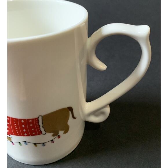 Dachshund Dog Christmas Mug Holiday Coffee Mug and Spoon Set - Picture 3 of 6